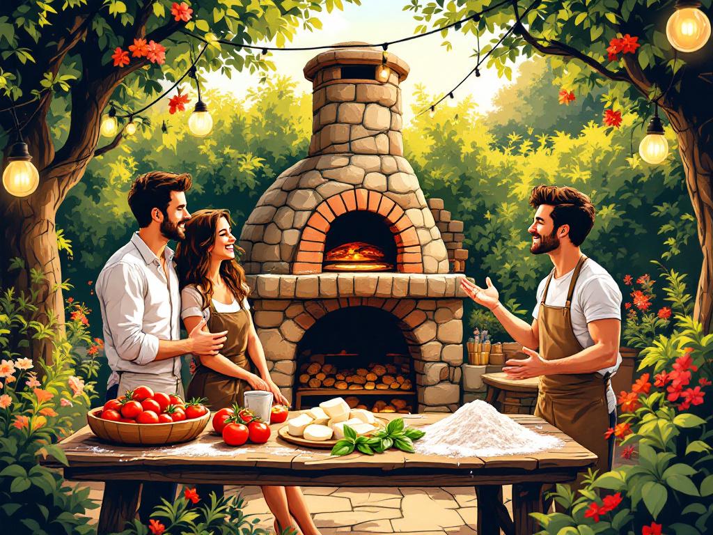 Pizza-Backabend im Garten